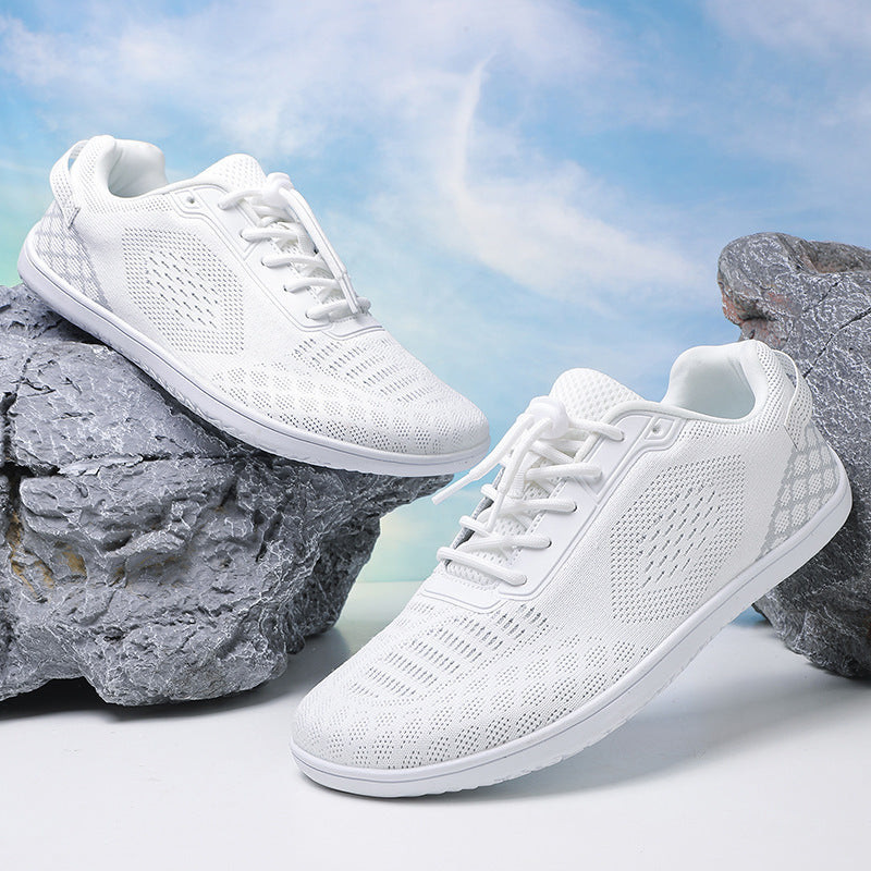 Unisex barefoot-inspired knitted sneaker with elastic fit, quick pull cord, and grippy full rubber sole Mune Fashion