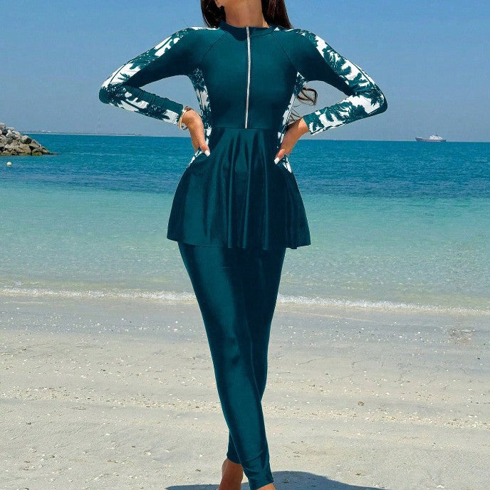 Ladies Stylish and Functional UV Protection Swimsuit Mune Fashion