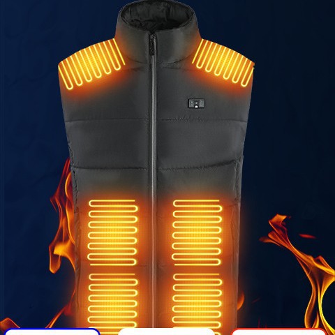 Men's Lightweight Quilted Thermal Vest with High Stand-Up Collar, Water-Resistant Outer Shell, and Two-Way Zipper Mune Fashion