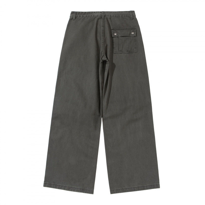 Women's Wide Utility Pants made of durable canvas with reinforced knee panels Mune Fashion
