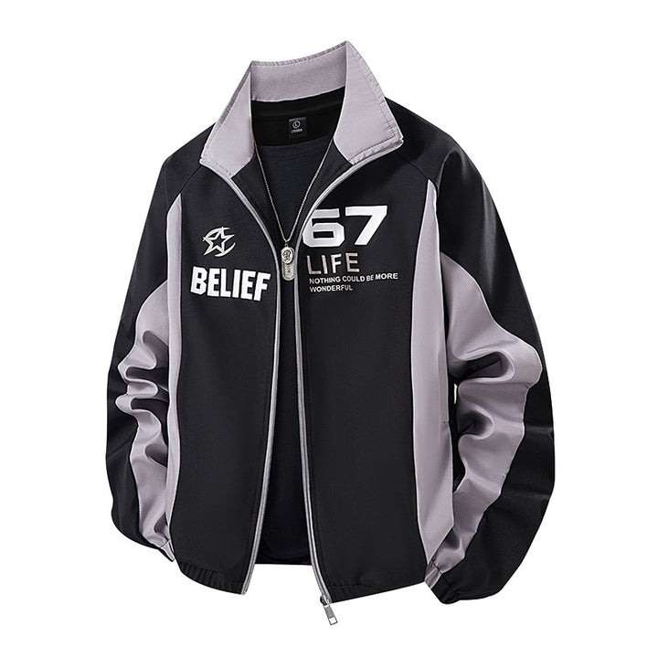 Men's sporty transitional jacket with zipper Mune Fashion