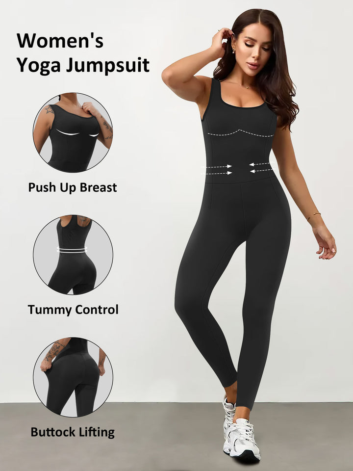 Women's Shaping Yoga Jumpsuit with Push-Up Bust, Waist Shaping and Butt Lifting Mune Fashion