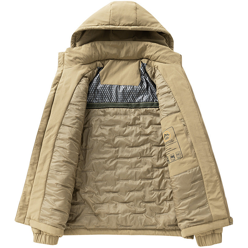 Men's Padded Thermal Winter Jacket with Hood, Water-Repellent Outer Shell and Zipper Pockets Mune Fashion