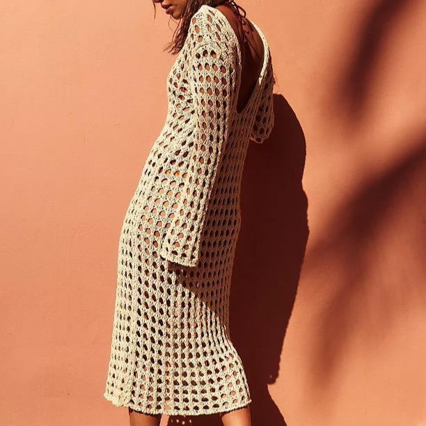 Ladies airy crochet beach cover-up Mune Fashion
