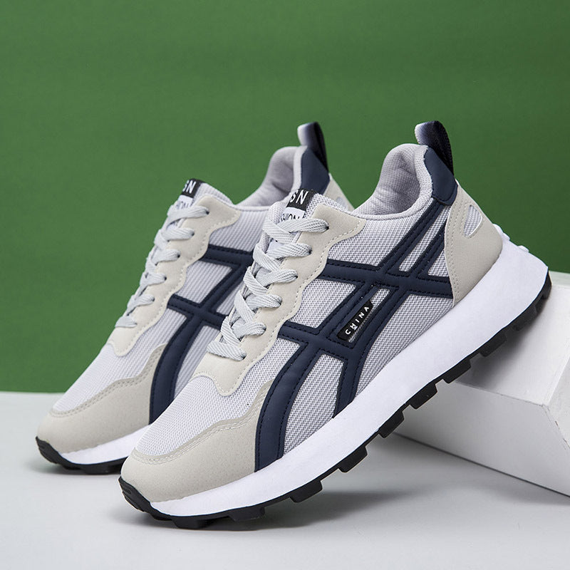 Unisex retro-inspired lightweight running shoes with breathable mesh and contoured sole Mune Fashion