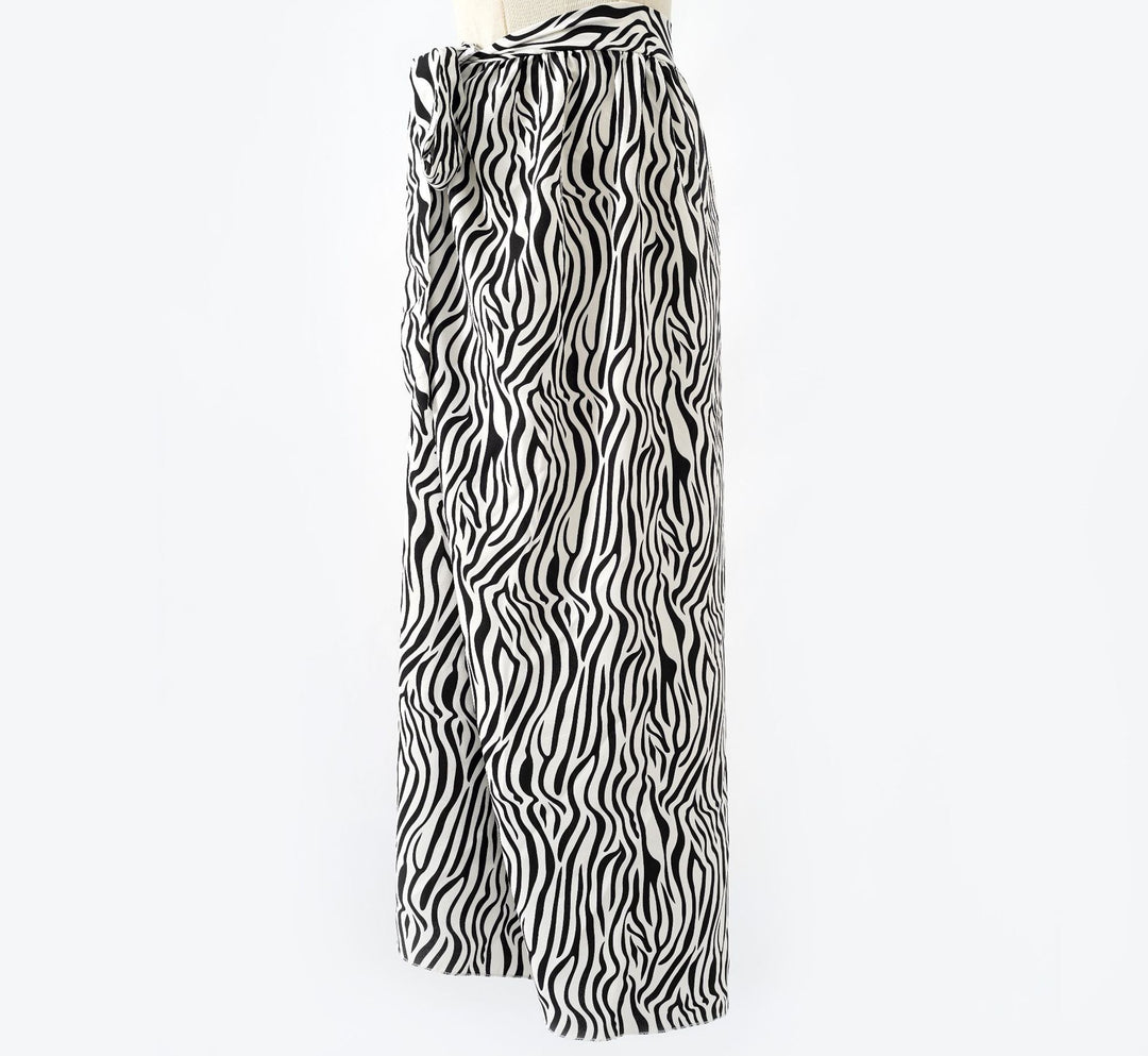 Women's maxi skirt with wrap band and light crepe quality Mune Fashion