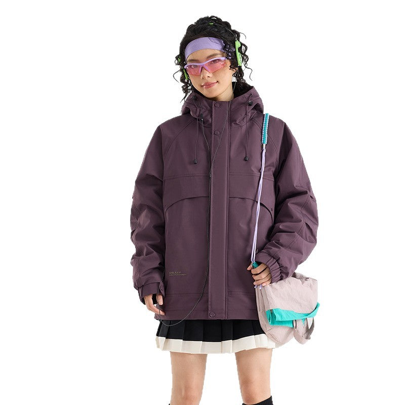 Women's waterproof breathable hooded jacket in technical oversized cut Mune Fashion