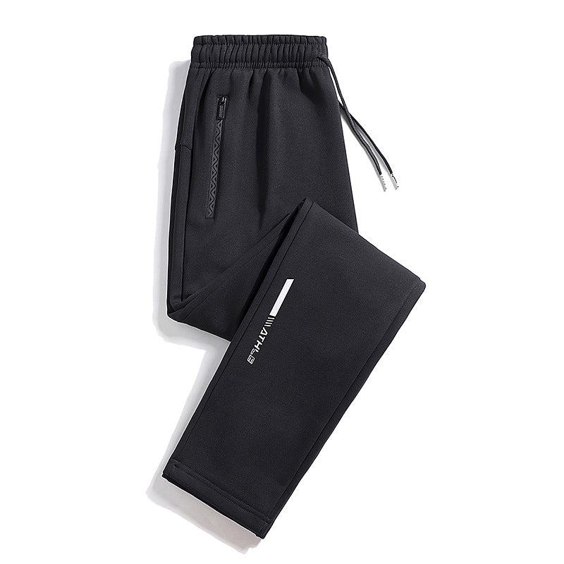 Men's Sporty Jogging Pants with Zipper Pocket, Drawstring, and Elastic Cuffs Mune Fashion