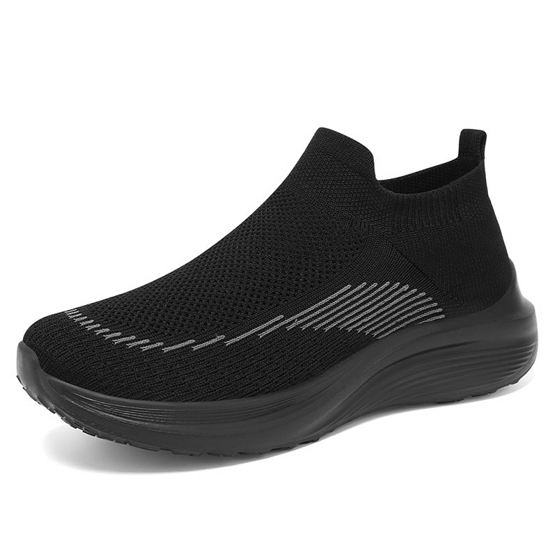 Women's nan ultra-lightweight knit-fit travel sneakers with ergonomic memory insole, elastic sock entry, and slip-resistant travel profile sole Mune Fashion