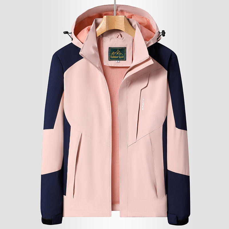 Women's Hooded Softshell Jacket wind and water repellent breathable Mune Fashion
