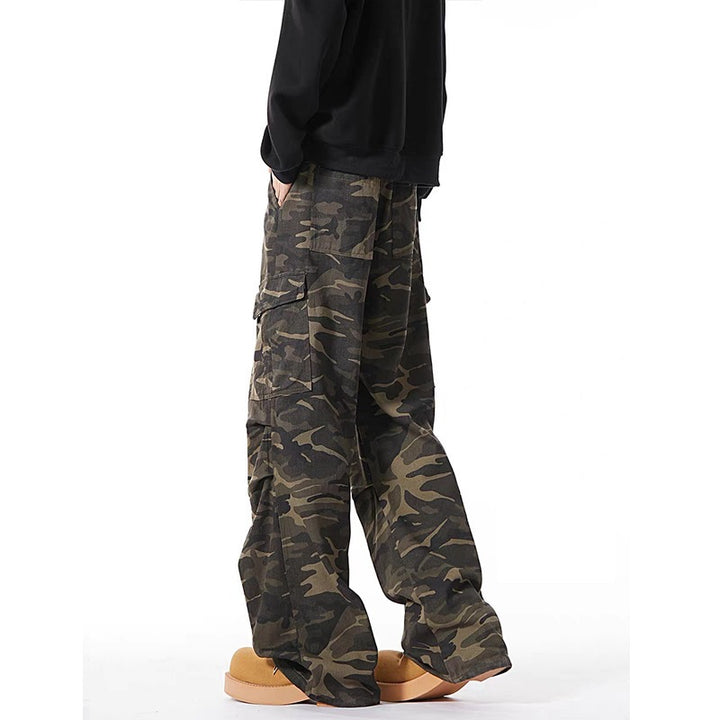 Men's Fashion Cargo Pants with Drop Crotch and Multiple Pockets Mune Fashion