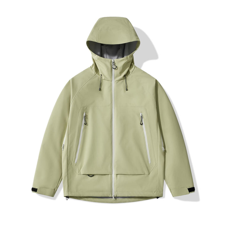 Men's technical insulating softshell jacket with hood and fleece inner collar Mune Fashion