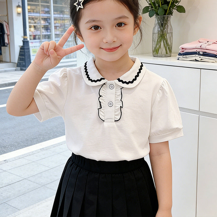Girl's stylish blouse with ruffle details Mune Fashion