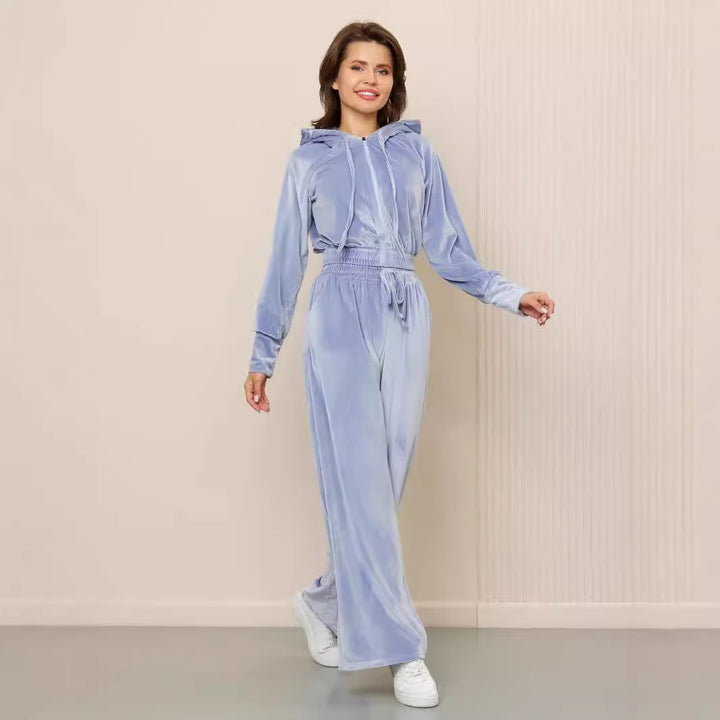 Ladies Sporty Fleece Lounge Set Mune Fashion
