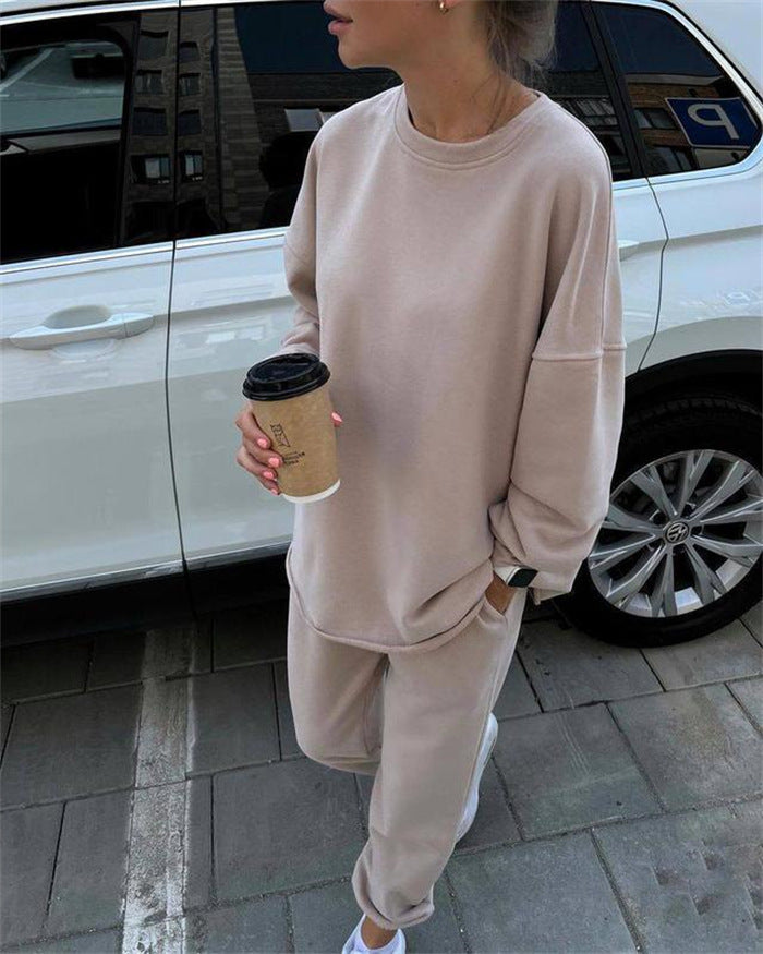 Women's cozy oversized sweatshirt and jogger set made from French Terry Mune Fashion