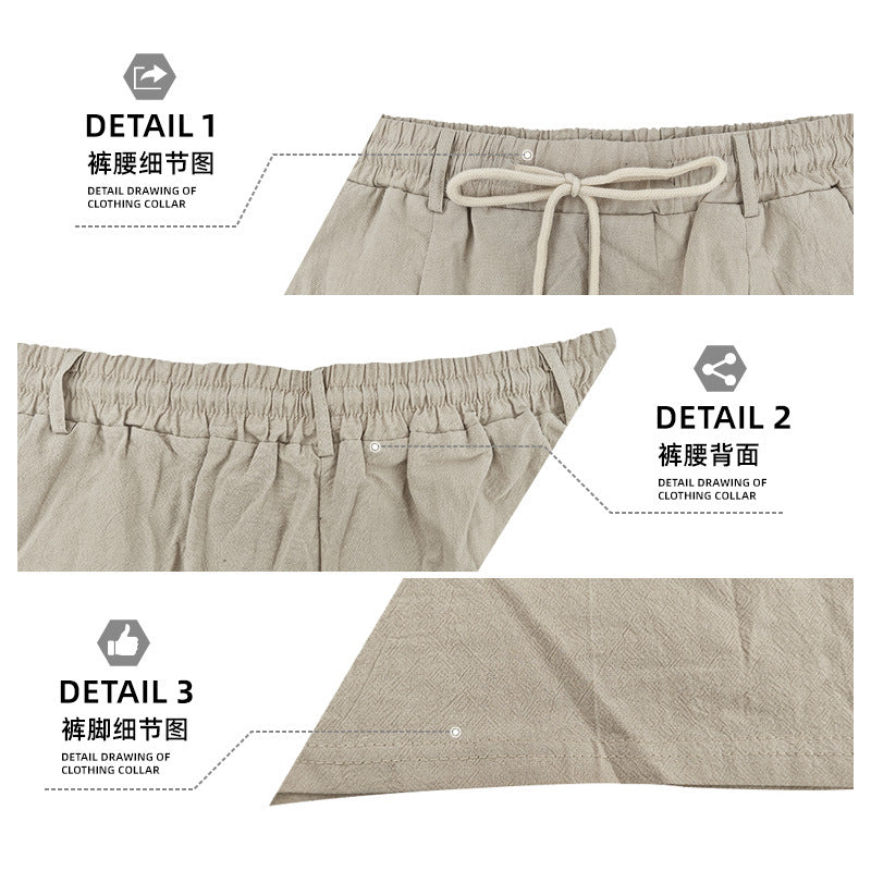 Men's knee-length lightweight functional shorts with elastic waistband, drawstring, and deep side pockets Mune Fashion
