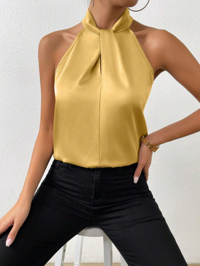 Mune Fashion | Women's Knot Neck Style Top Silk
