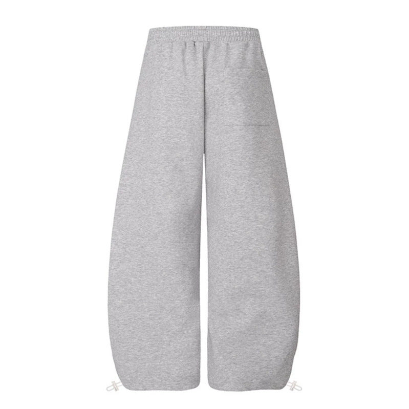 Women Extra Wide Palazzo Lounge Pants with High Waist, Print Detail and Adjustable Hem.