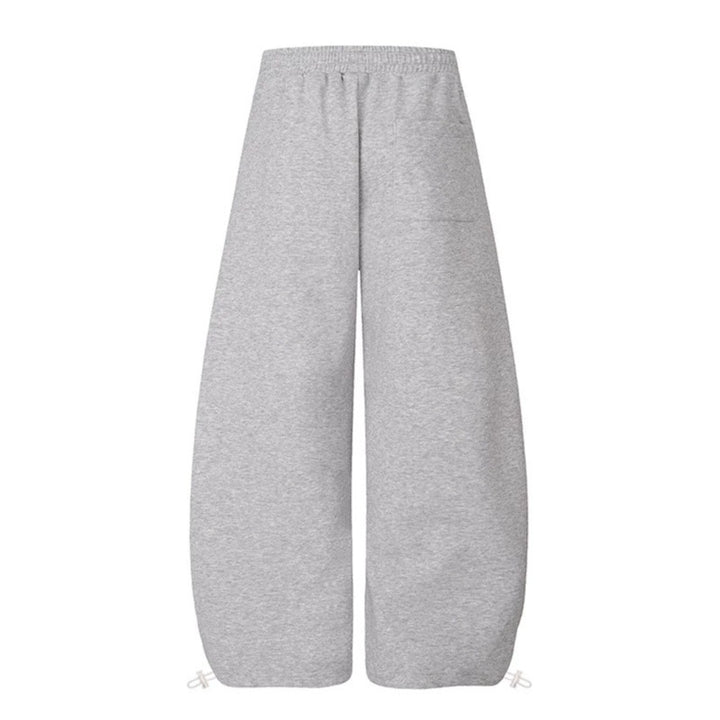 Women Extra Wide Palazzo Lounge Pants with High Waist, Print Detail and Adjustable Hem.