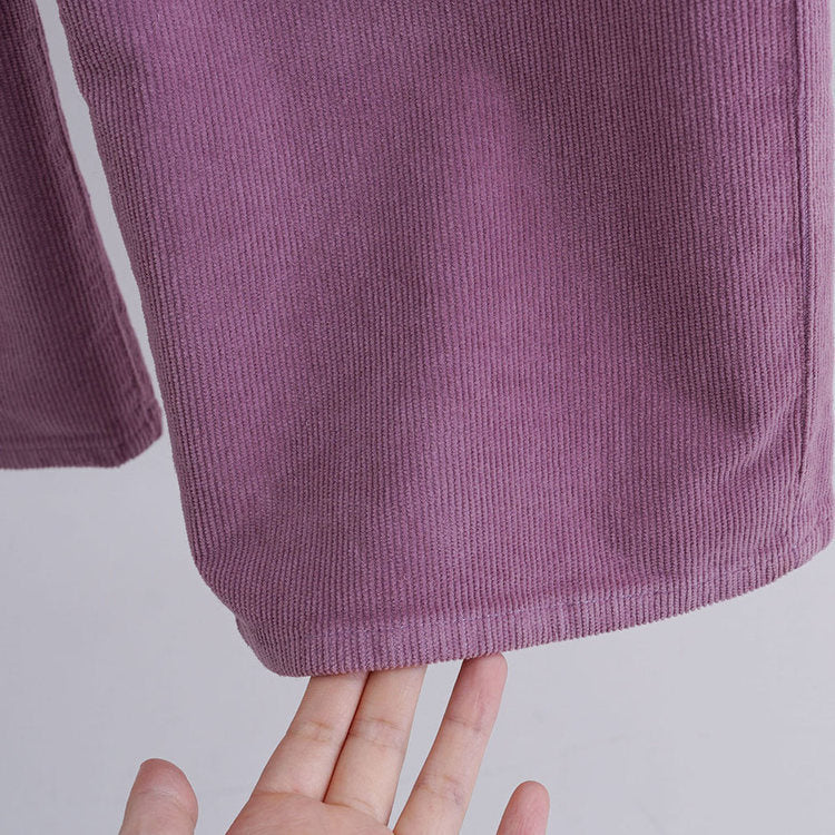Women Comfortable and Wide Corduroy Pants Mune Fashion