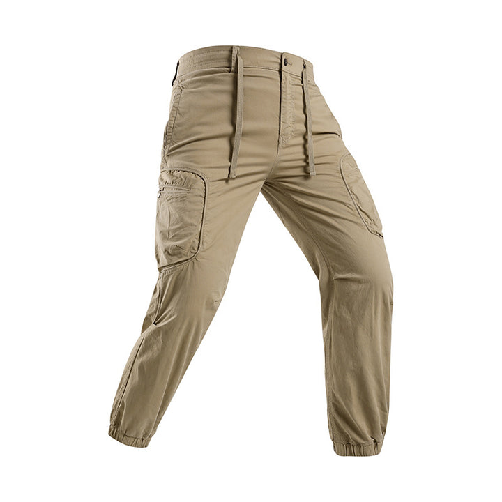Men's Lightweight Trekking Cargo Pants in Jogger Cut with Elastic Ankle Closure and Multifunctional Side Flap Pockets Mune Fashion