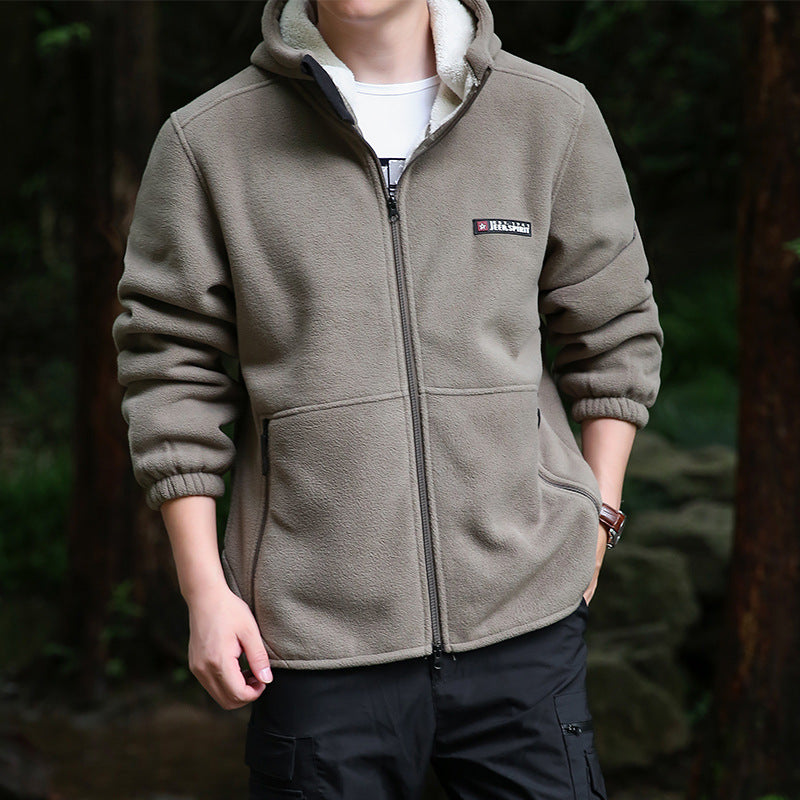 Men's Fleece Jacket with Hood Mune Fashion