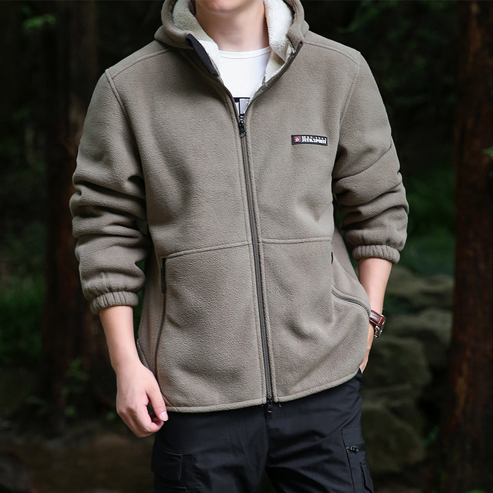 Men's Fleece Jacket with Hood Mune Fashion