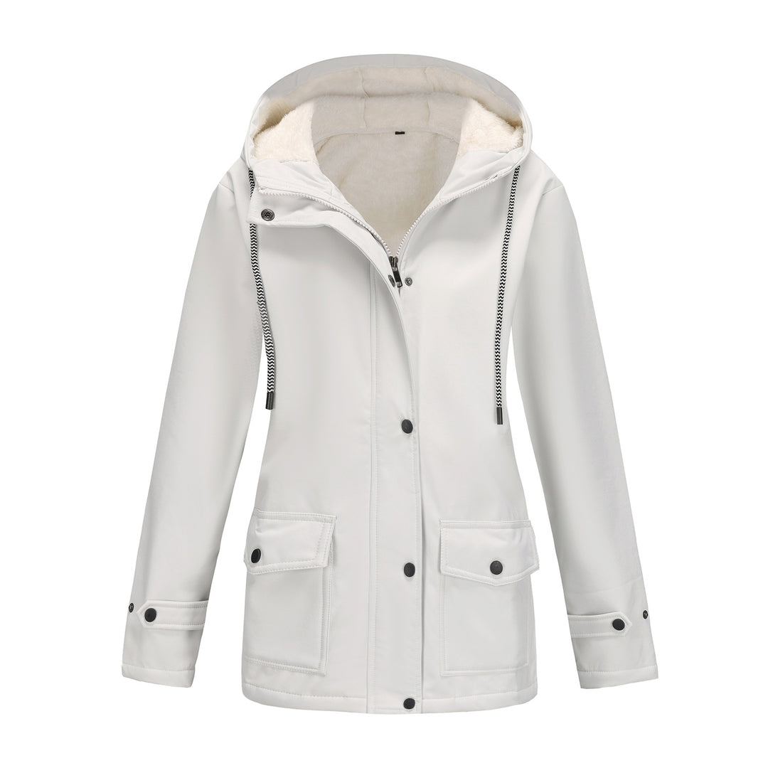 Women's water-repellent parka with teddy lining adjustable hood and patch pockets Mune Fashion