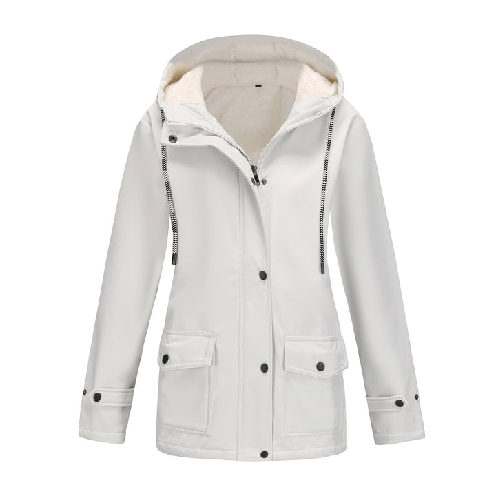 Women's water-repellent parka with teddy lining adjustable hood and patch pockets Mune Fashion