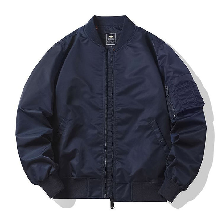 Men's  low-profile utility bomber jacket with two-way concealed zip and sleeve tool pocket Mune Fashion