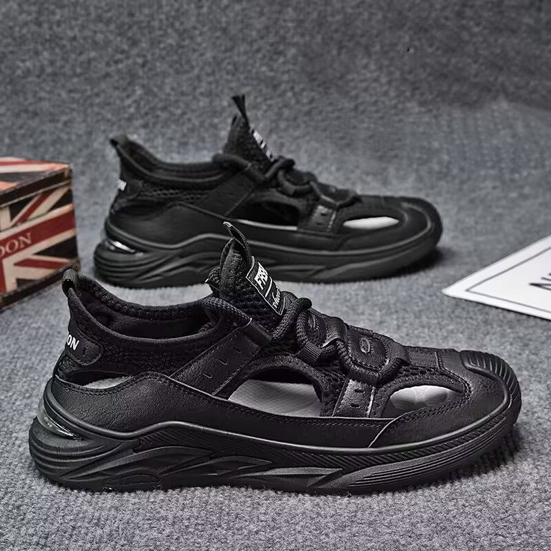 Men's hybrid sneaker sandal with knit shaft and profiled platform sole Mune Fashion