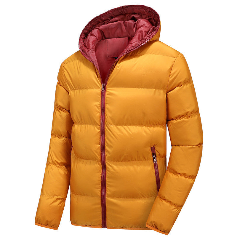 Men's padded winter jacket with hood, ultra-light thermal insulation and contrasting zippers Mune Fashion