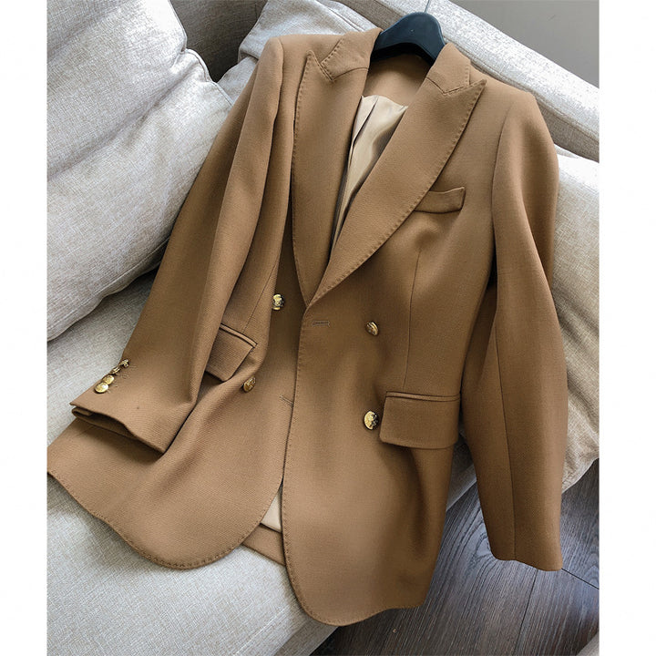 Women's blazer in double-breasted with fitted design and decorative buttons Mune Fashion