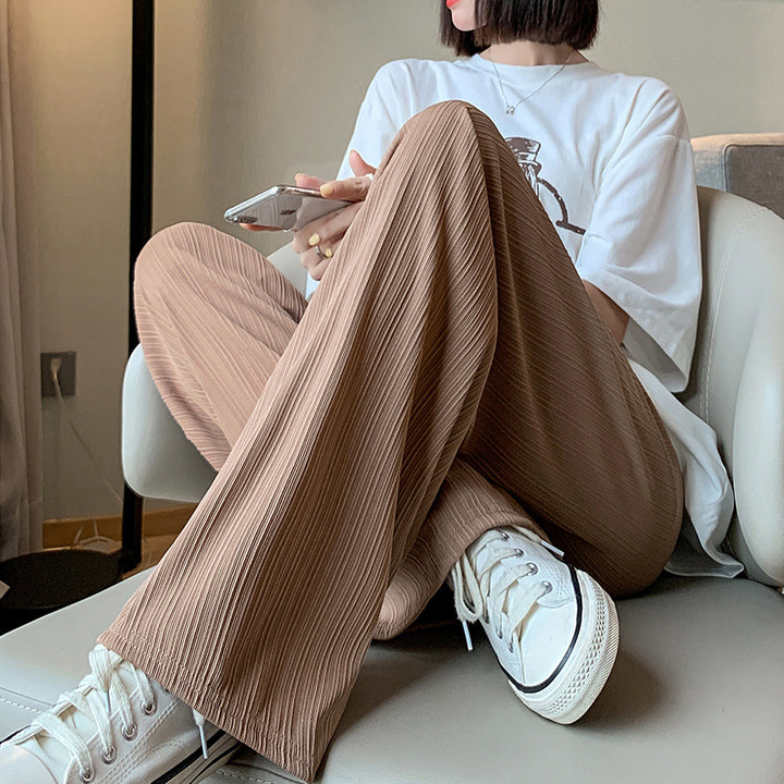 Women Pleated Wide Pants Mune Fashion