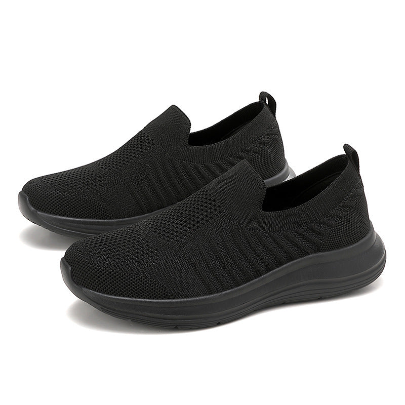 Women's breathable knitted slip-on shoes with viscoelastic insole and flexible rubber outsole Mune Fashion