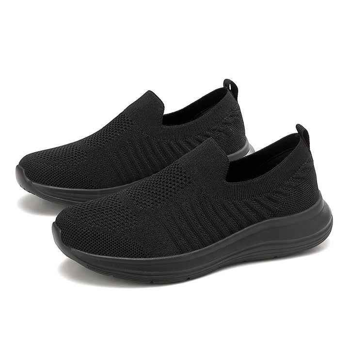 Women's breathable knitted slip-on shoes with viscoelastic insole and flexible rubber outsole Mune Fashion