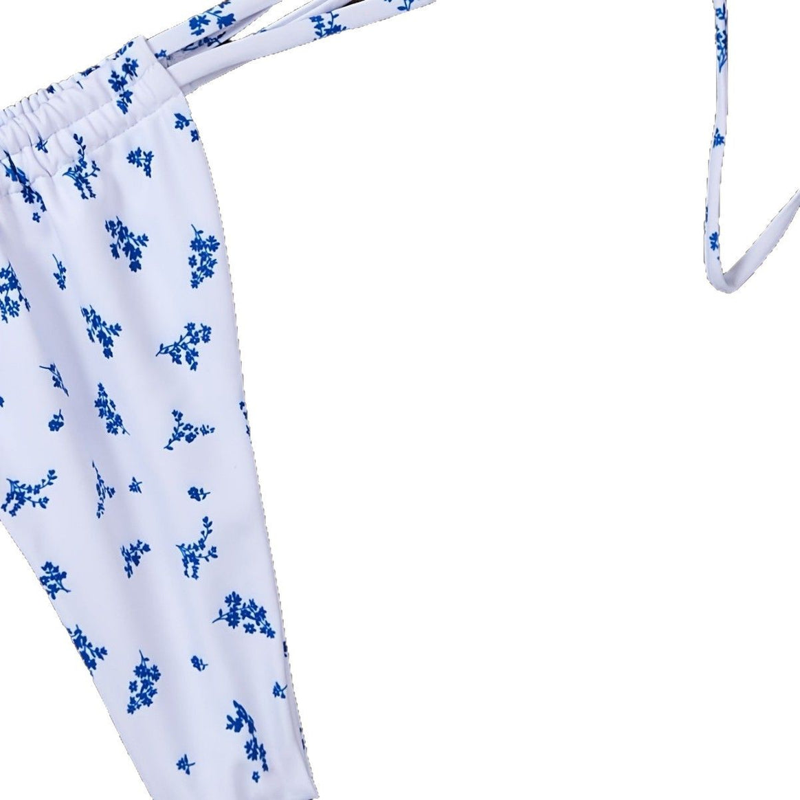 Women's Triangle Bikini with Floral Pattern and Adjustable Tying System Mune Fashion