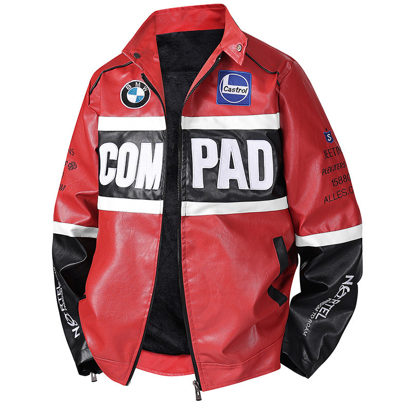 Men's stylish biker jacket with sporty accents Mune Fashion