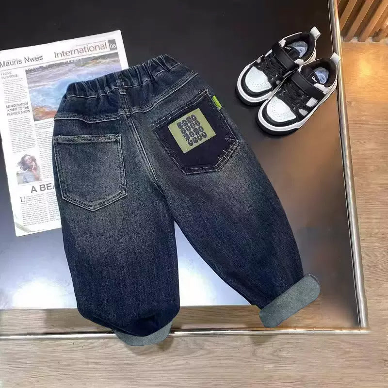 Boys casual denim pants with practical side pockets Mune Fashion