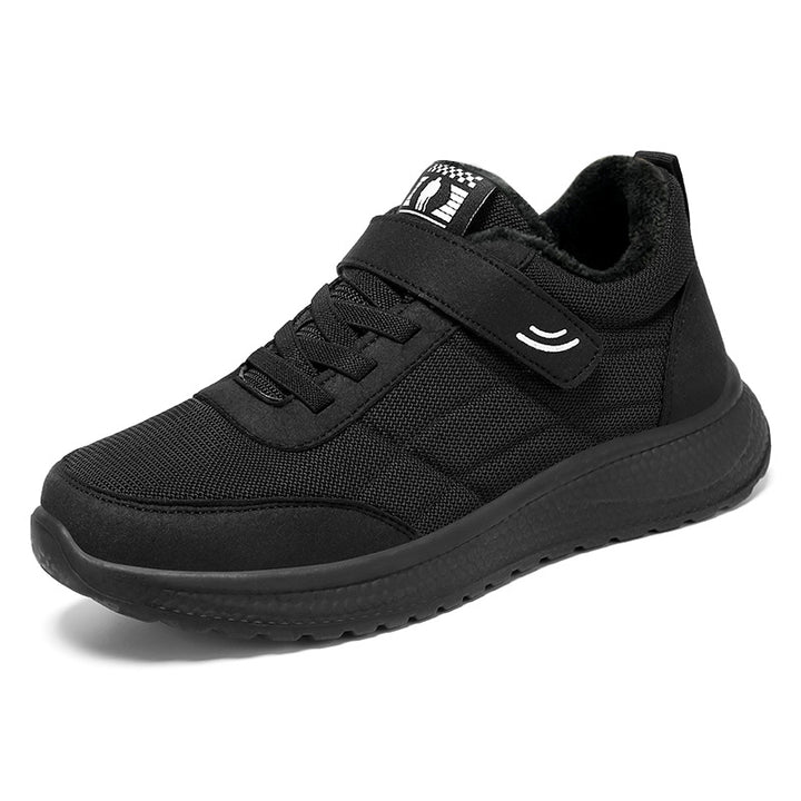 Women’s non-fleece comfort walking sneaker with low shaft, Velcro closure, and shock-absorbing EVA cushioning Mune Fashion