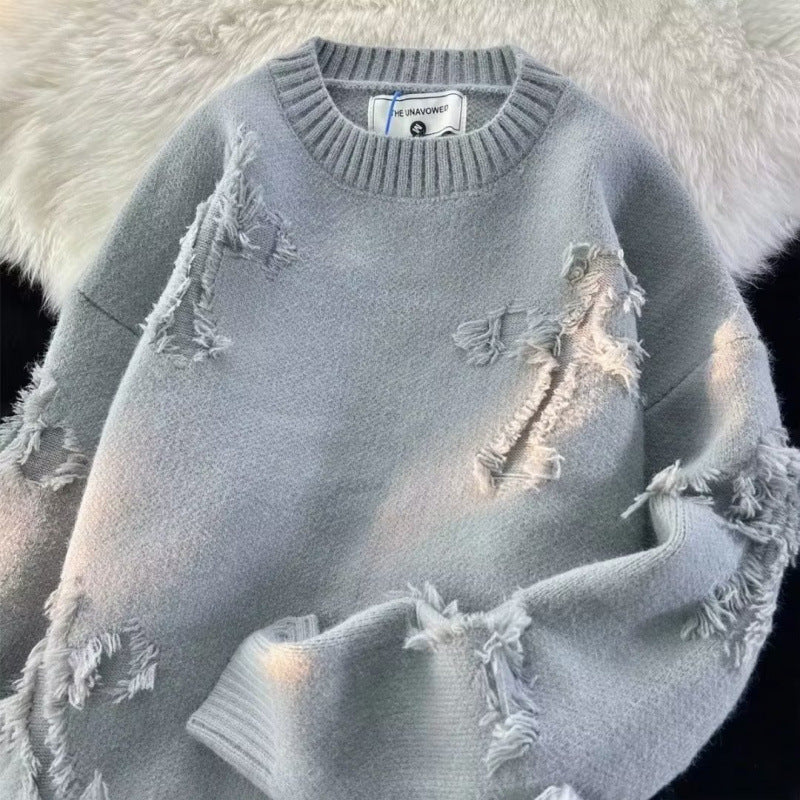 Women's Casual Oversized Sweater with Faded Design Mune Fashion