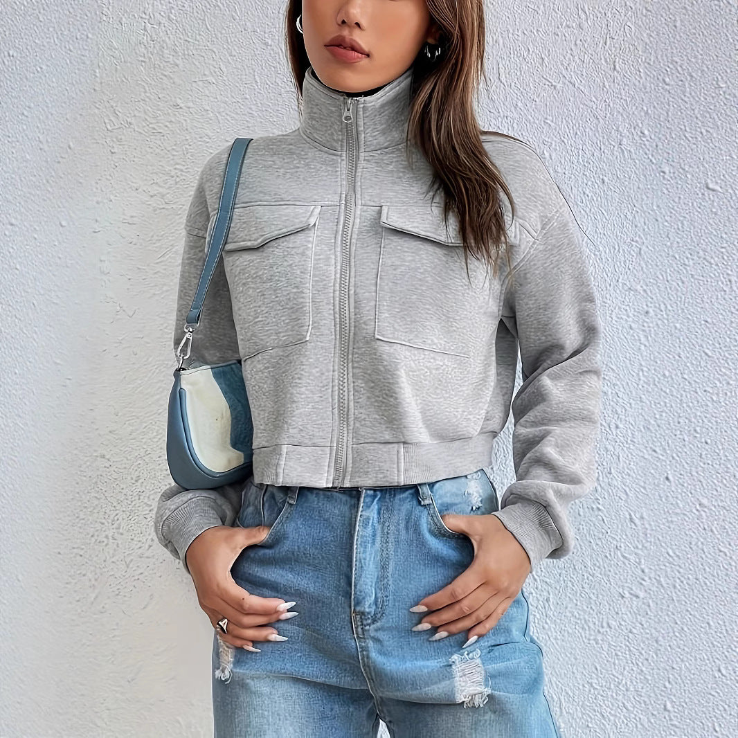 Women's stylish and comfortable cropped leisure jacket