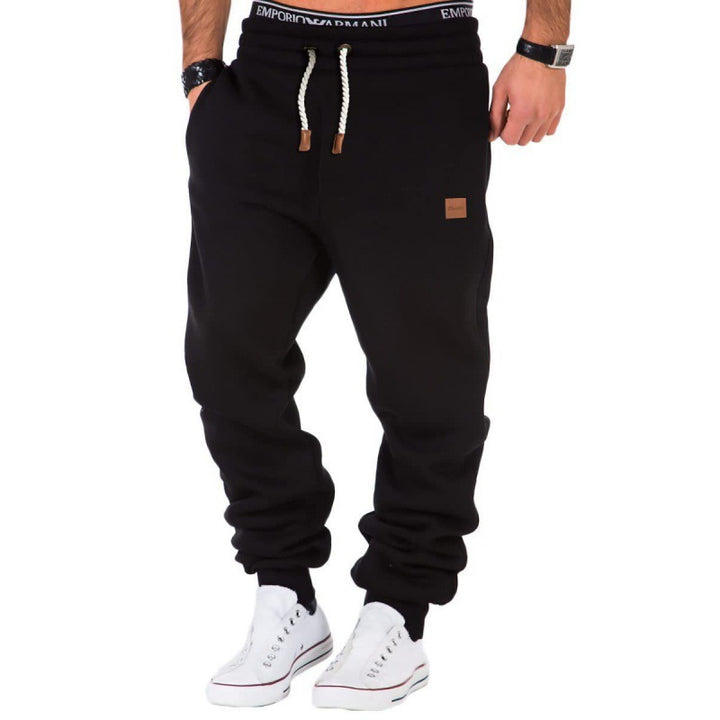 Men's nan Relax pants made of heavy sweat with drawstring and ribbed ankle cuffs Mune Fashion