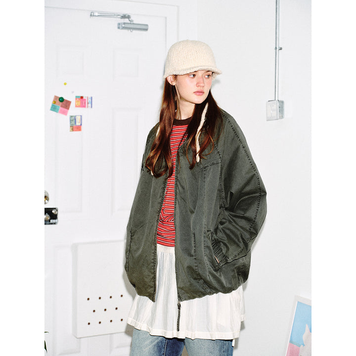 Unisex Lightweight Boxy Windbreaker with High Stand Collar, Full Zip and Elastic Hem Mune Fashion