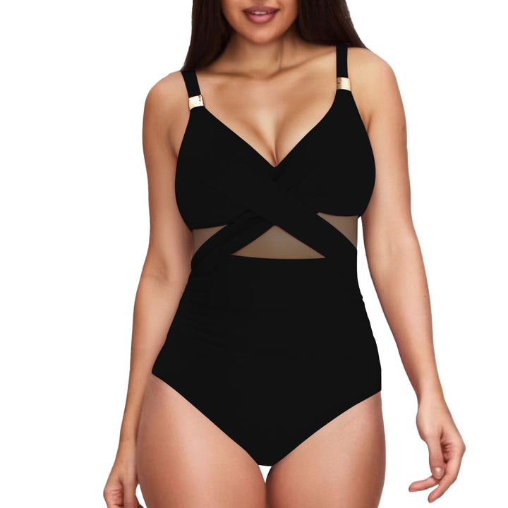 Women Elegant Jumpsuit with Transparent Inserts Mune Fashion