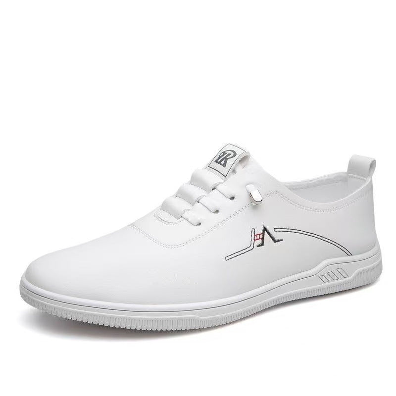 Men's Elegant Lightweight Lace-Up Casual Shoe with Leather Look Mune Fashion