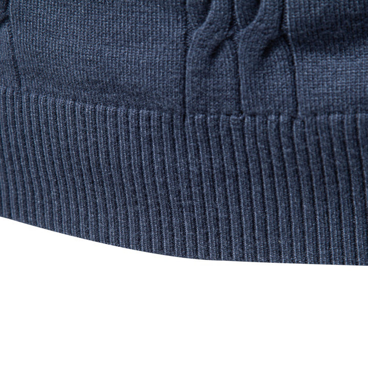 Men's turtleneck sweater with vertical cable pattern and slim fit Mune Fashion
