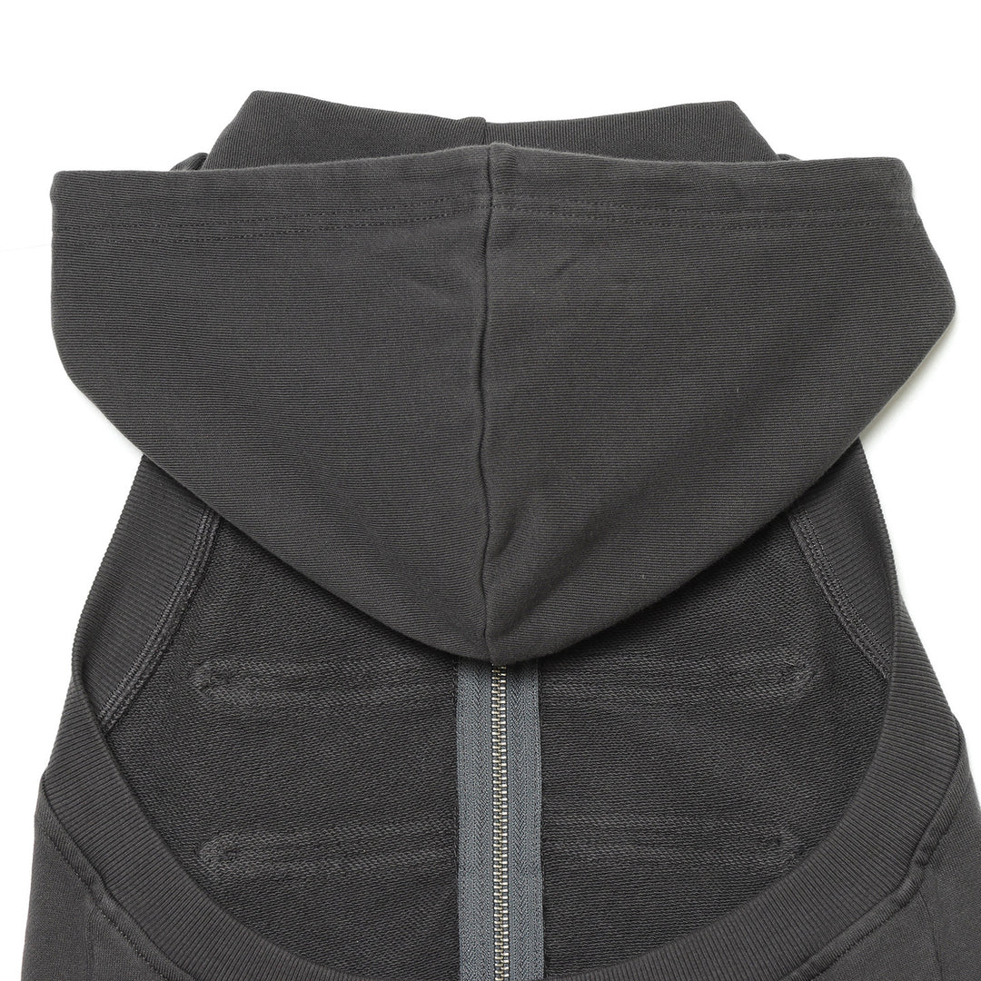 Women’s Sleeveless Hooded Vest with Decorative Button Plackets and Two-Way Zipper Mune Fashion
