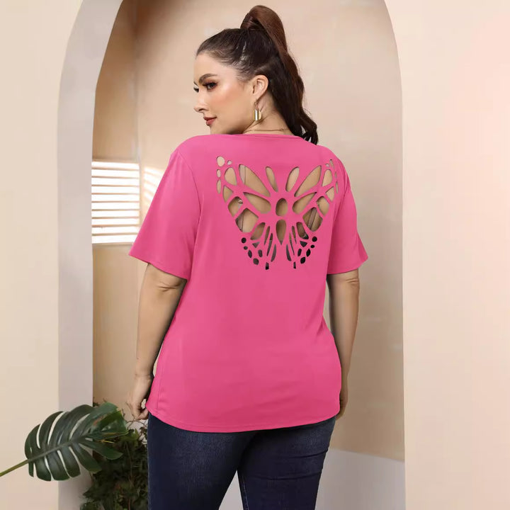 Ladies fashionable basic T-shirt Mune Fashion