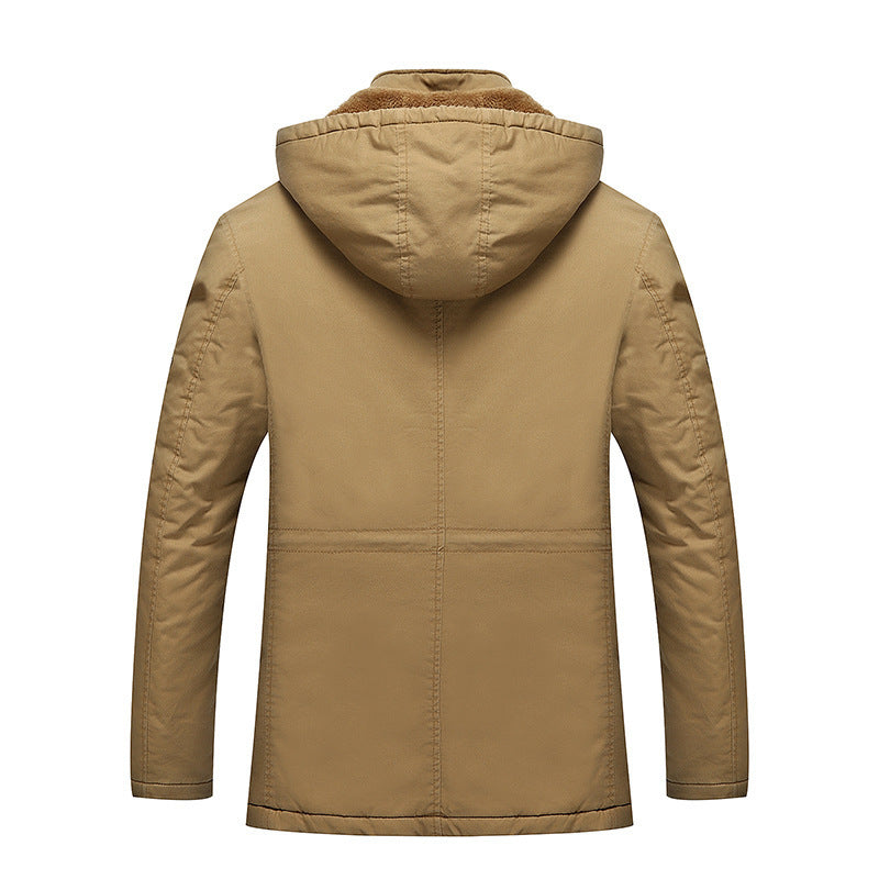 Men's canvas field parka with warm teddy fleece lining, hood and multiple pockets Mune Fashion